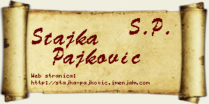 Stajka Pajković vizit kartica